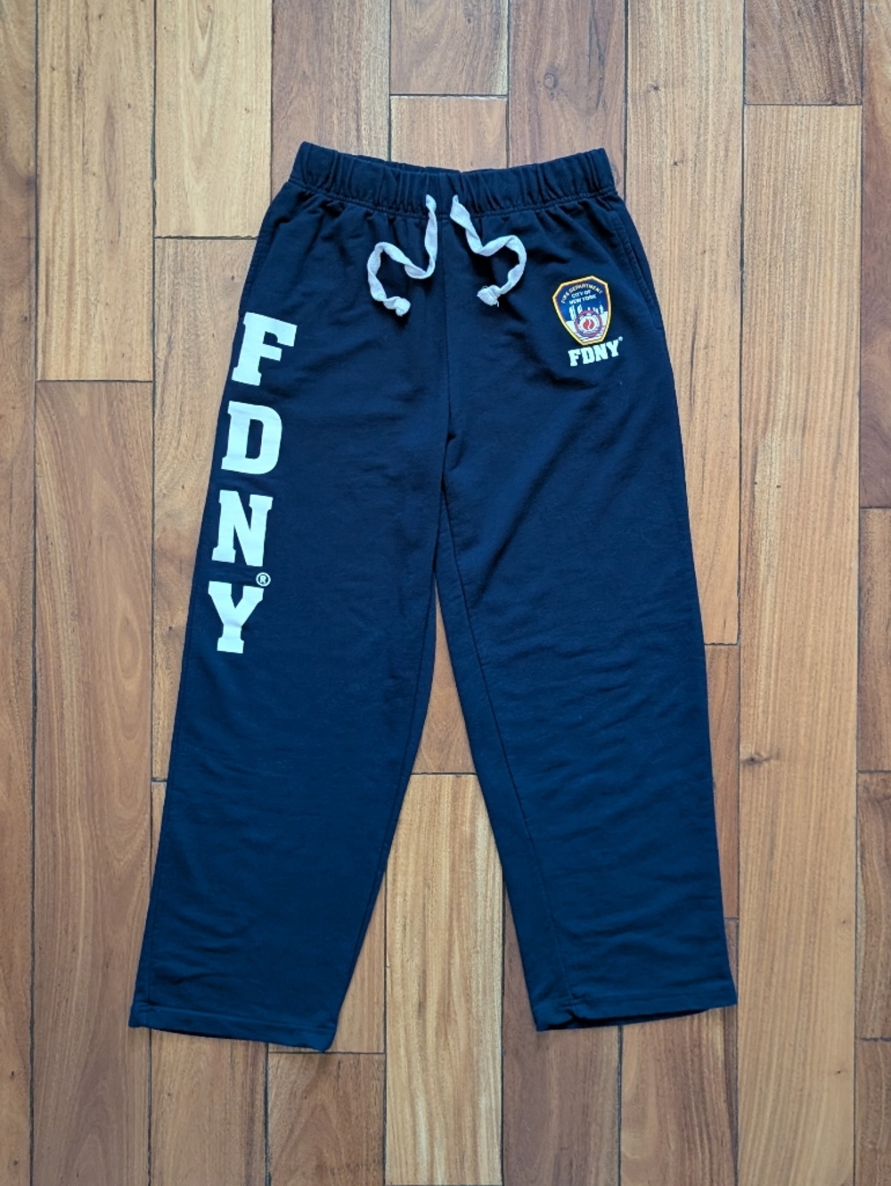 FDNY Branded Open Hem Sweatpants (S)